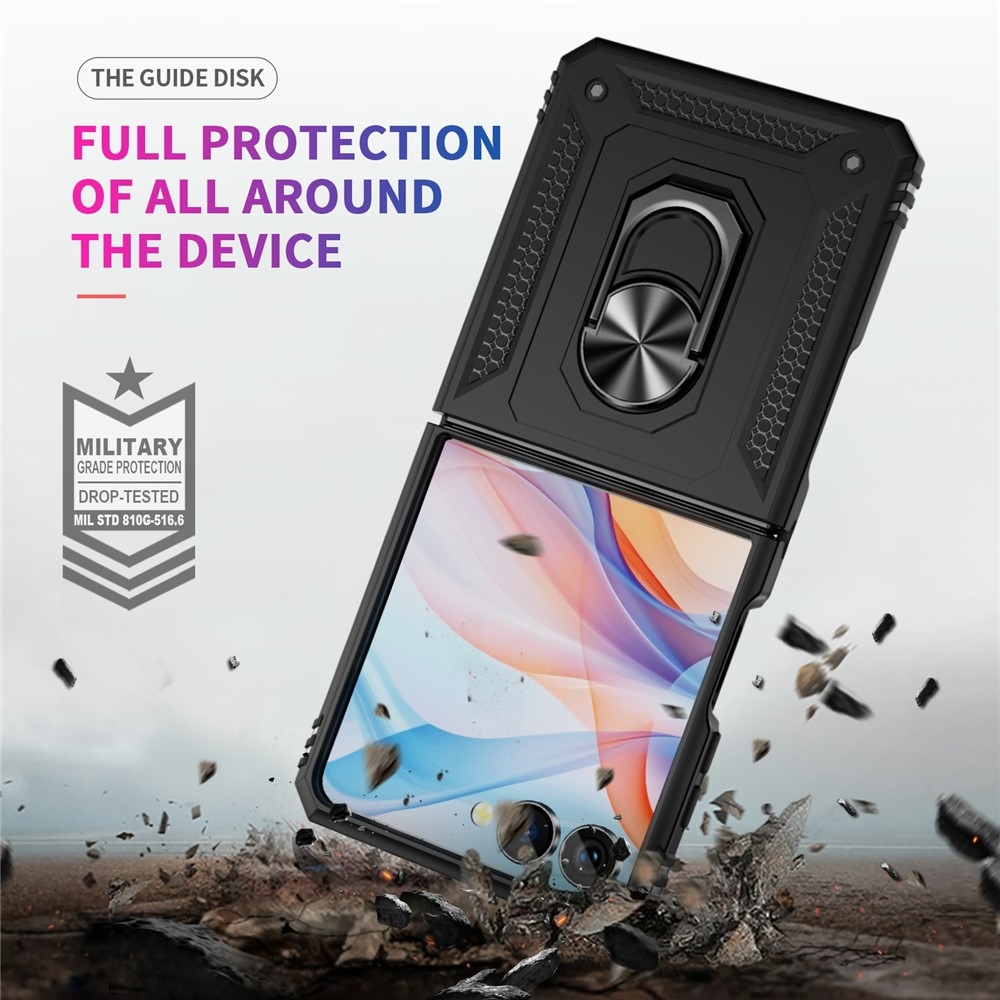 Gyűrűálló borítás Samsung Galaxy Z Flip7 5G készülékhez - fekete
