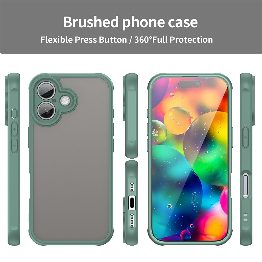 Gél tok fix hátlappal iPhone 17 készülékhez - zöld