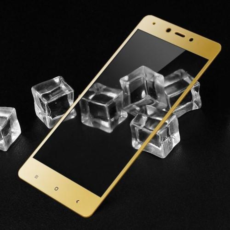 GT rögzítés teljes képernyő edzett üveg Xiaomi Redmi Note 4X - arany szegélyen