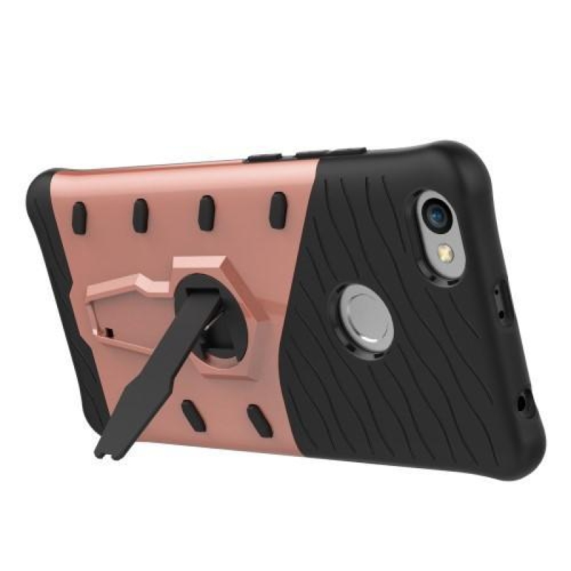 GT tartós tok forgatható állvánnyal Xiaomi Redmi Note 5A Prime-hoz - rózsaarany színű