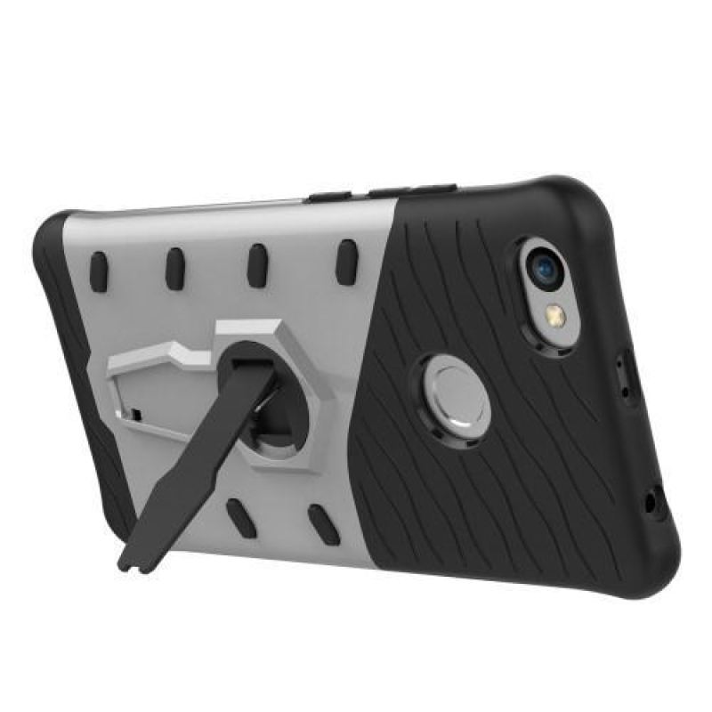 GT tartós tok forgatható állvánnyal Xiaomi Redmi Note 5A Prime készülékhez - ezüst színű