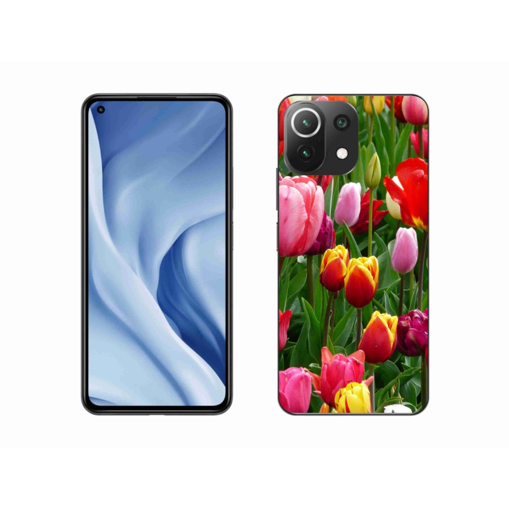 Gél borítás mmCase a Xiaomi Mi 11 Lite 4G/5G-hez - tulipánok