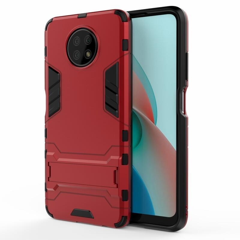 Védő hibrid tartós borító Xiaomi Redmi Note 9T 5G - piros