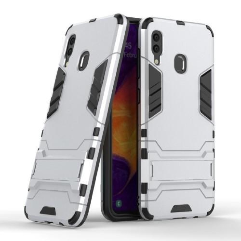 Guard hibrid tartós mobil tok Samsung Galaxy A30 / A20 készülékhez - ezüst színű