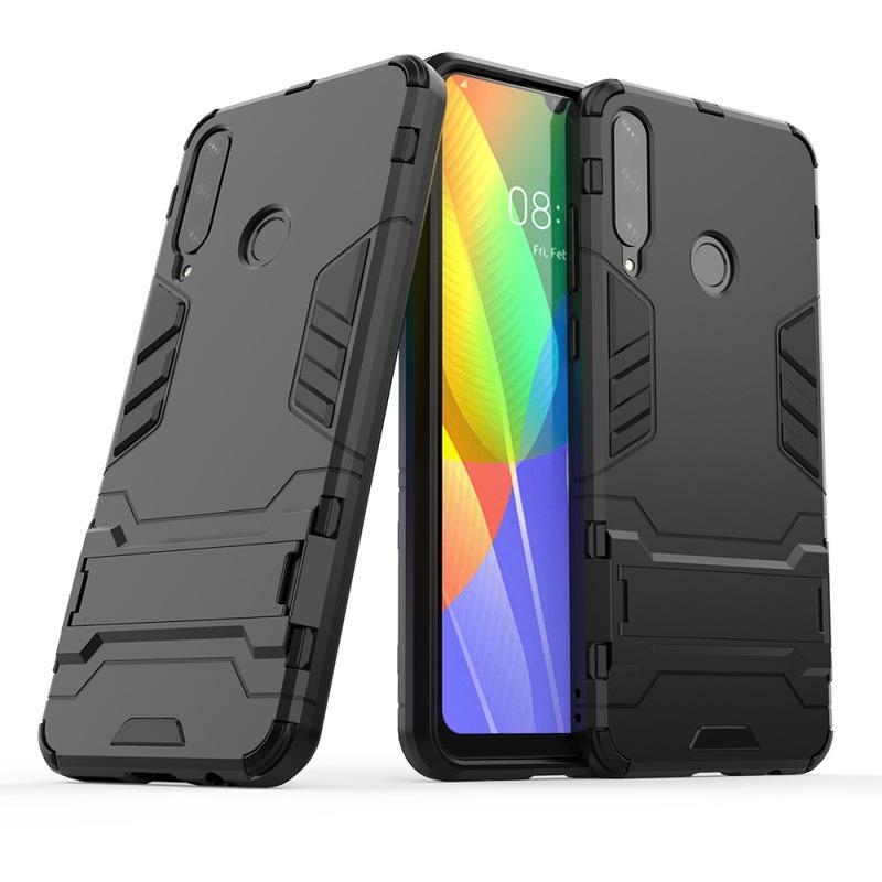 Guard tartós hibrid borítás Huawei Y6p készülékhez - fekete