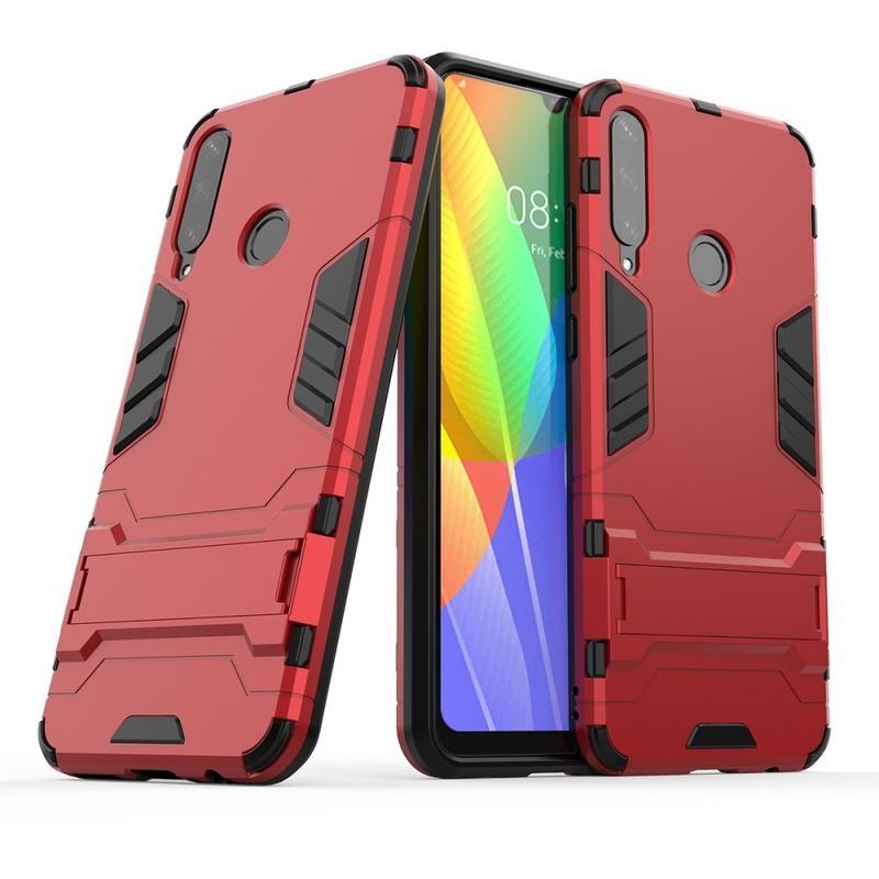 Guard tartós hibrid védőburkolat Huawei Y6p készülékhez - piros