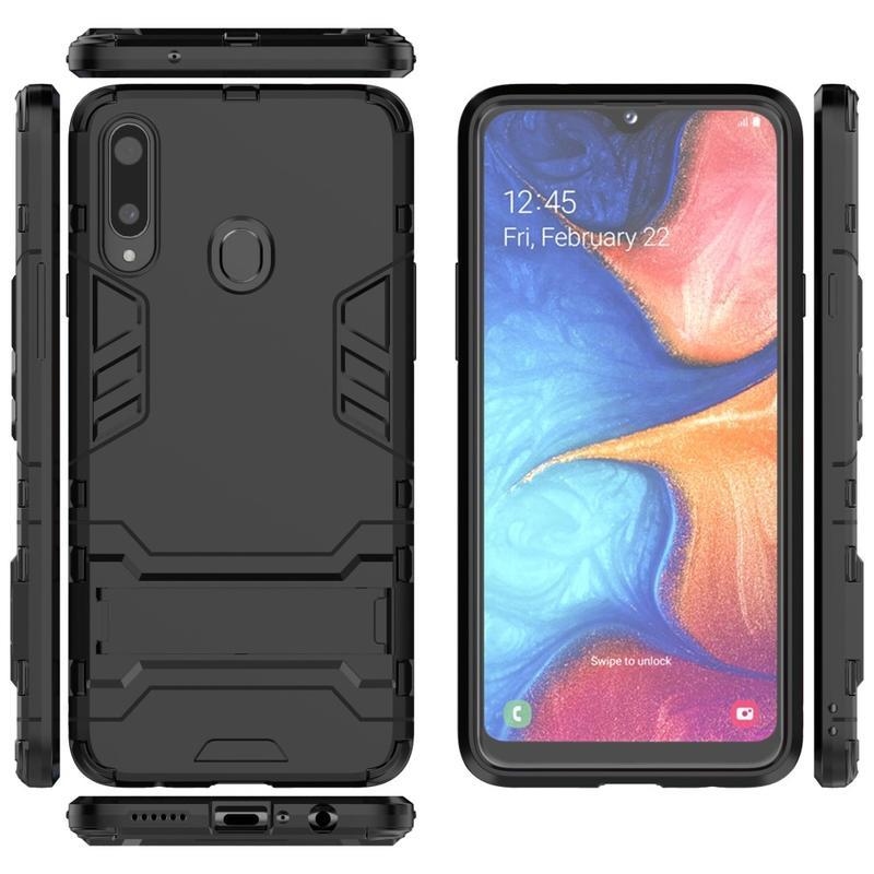 Guard tartós hibrid borítás Samsung Galaxy A20s készülékhez - fekete
