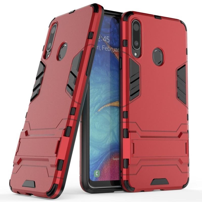 Guard tartós hibrid védőburkolat Samsung Galaxy A20s készülékhez - piros