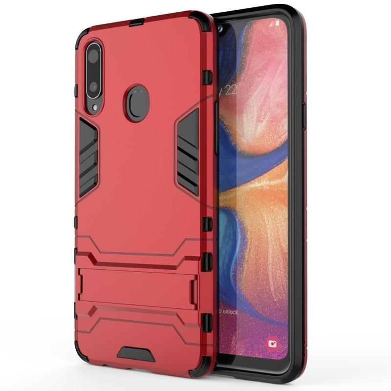Guard tartós hibrid védőburkolat Samsung Galaxy A20s készülékhez - piros