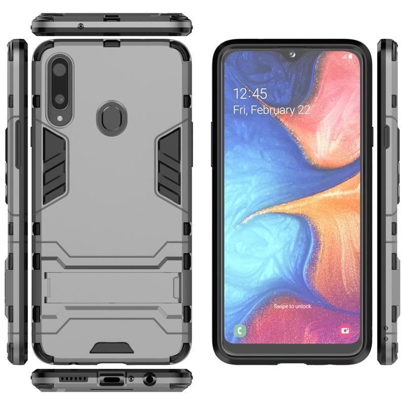 Guard tartós hibrid védőburkolat Samsung Galaxy A20s készülékhez - szürke