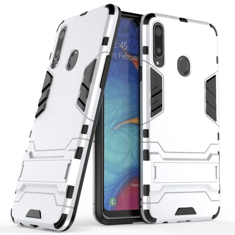 Guard tartós hibrid borítás Samsung Galaxy A20s készülékhez - ezüst színű