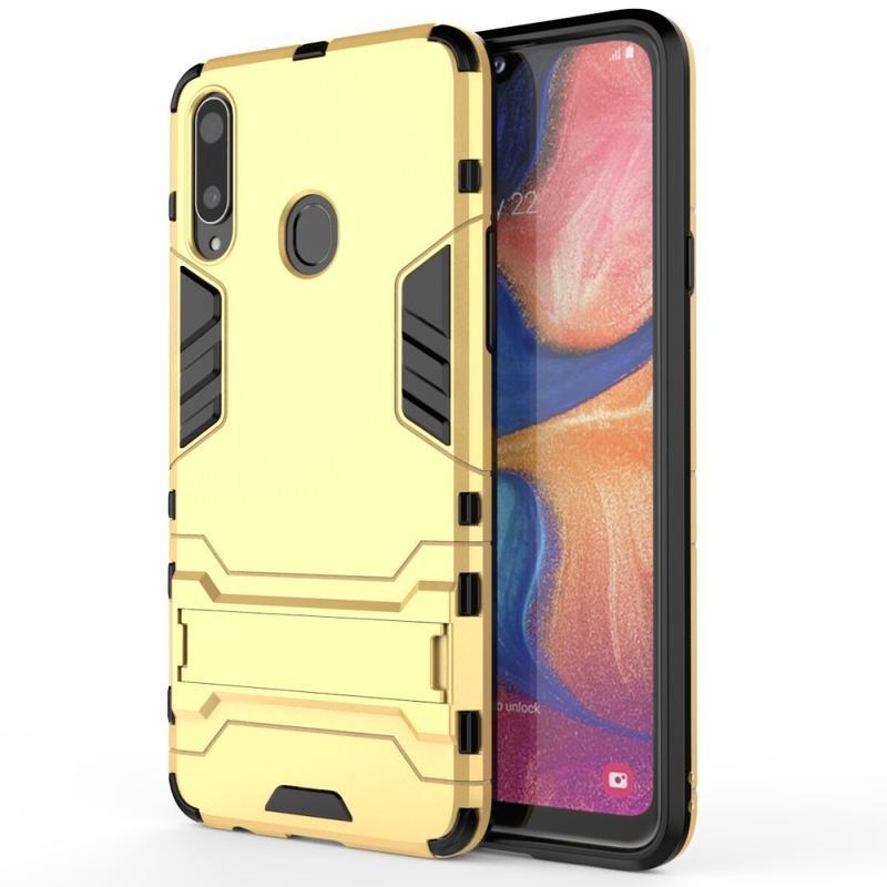 Guard tartós hibrid védőburkolat Samsung Galaxy A20s készülékhez - sárga