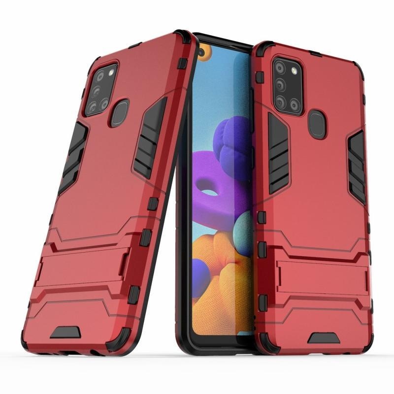 Guard tartós hibrid borítás Samsung Galaxy A21s készülékhez - piros