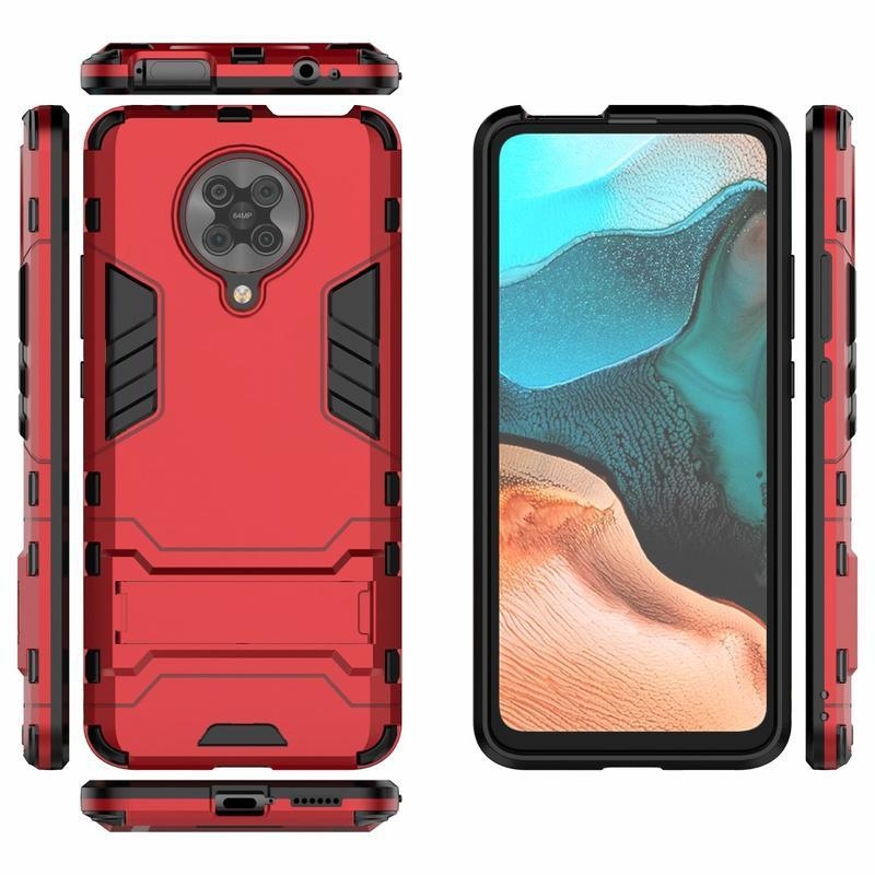 Guard tartós hibrid borítás a Xiaomi Poco F2 Pro számára - piros