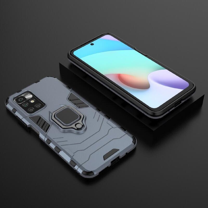 Guard tartós hibrid védőburkolat ujjmarkolattal Xiaomi Redmi 10/Redmi 10 (2022) - kék