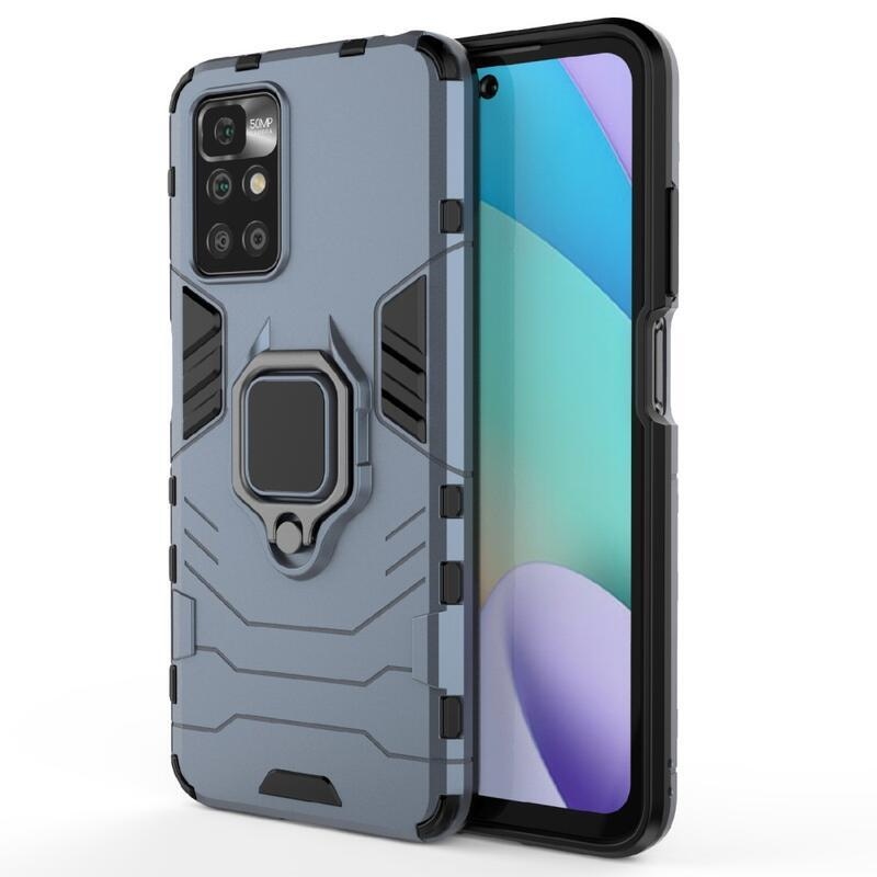 Guard tartós hibrid védőburkolat ujjmarkolattal Xiaomi Redmi 10/Redmi 10 (2022) - kék