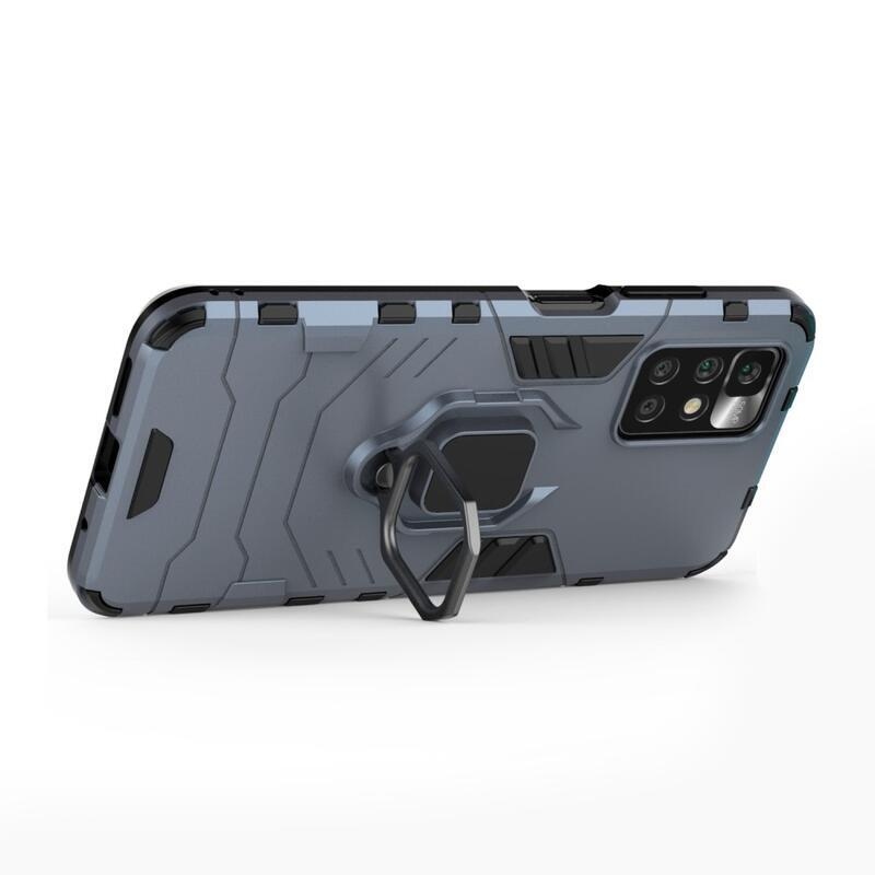 Guard tartós hibrid védőburkolat ujjmarkolattal Xiaomi Redmi 10/Redmi 10 (2022) - kék