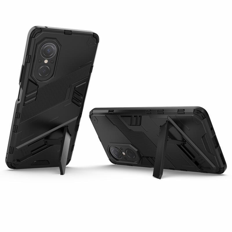 Armory tartós hibrid borító flip állvánnyal a Huawei Nova 9 SE-hez - fekete