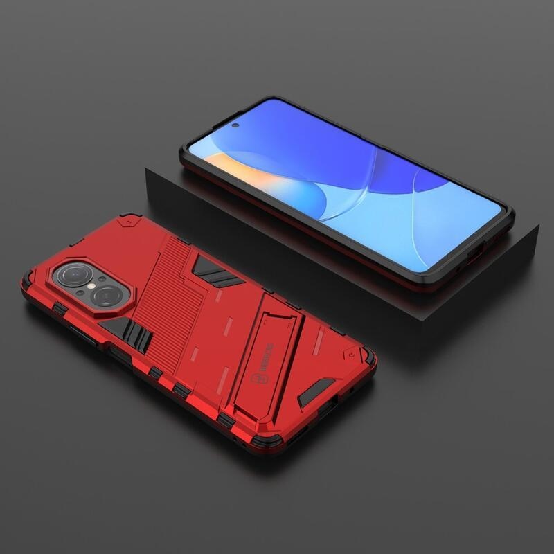 Armory tartós hibrid borító felhajtható állvánnyal a Huawei Nova 9 SE-hez - piros