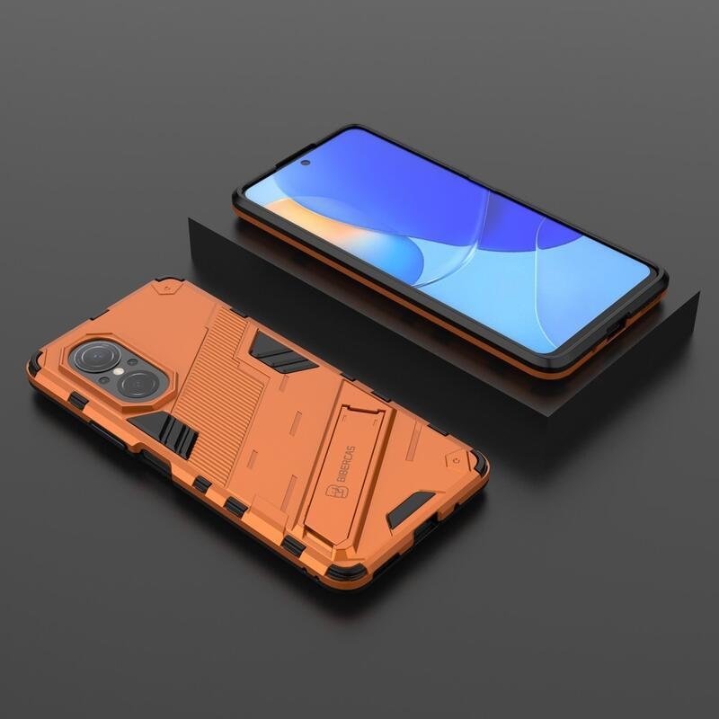 Armory tartós hibrid borító csuklós állvánnyal a Huawei Nova 9 SE-hez - narancssárga