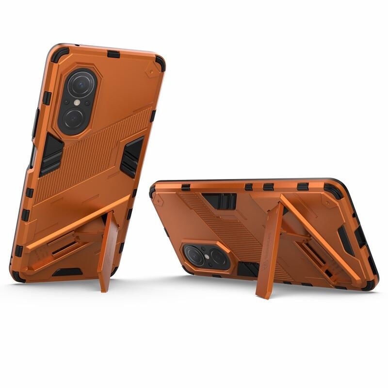 Armory tartós hibrid borító csuklós állvánnyal a Huawei Nova 9 SE-hez - narancssárga