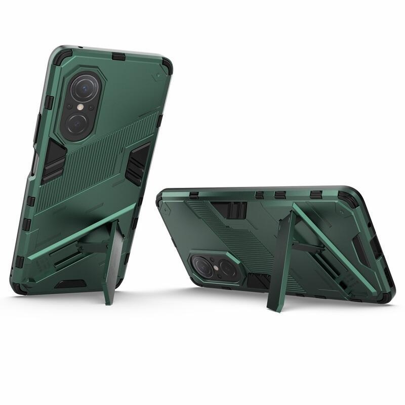 Armory tartós hibrid borító felhajtható állvánnyal a Huawei Nova 9 SE-hez - zöld színű