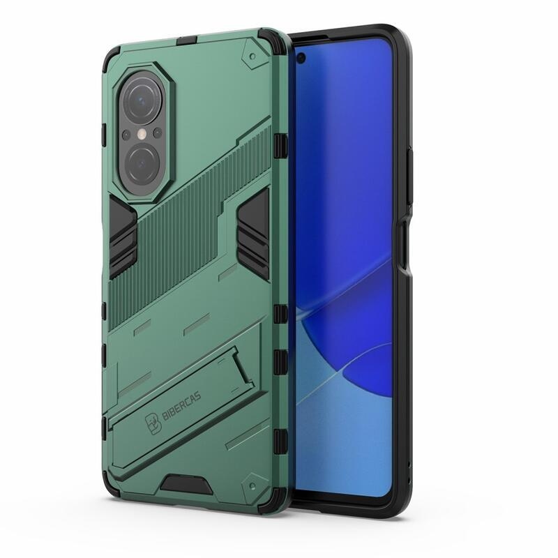 Armory tartós hibrid borító felhajtható állvánnyal a Huawei Nova 9 SE-hez - zöld színű