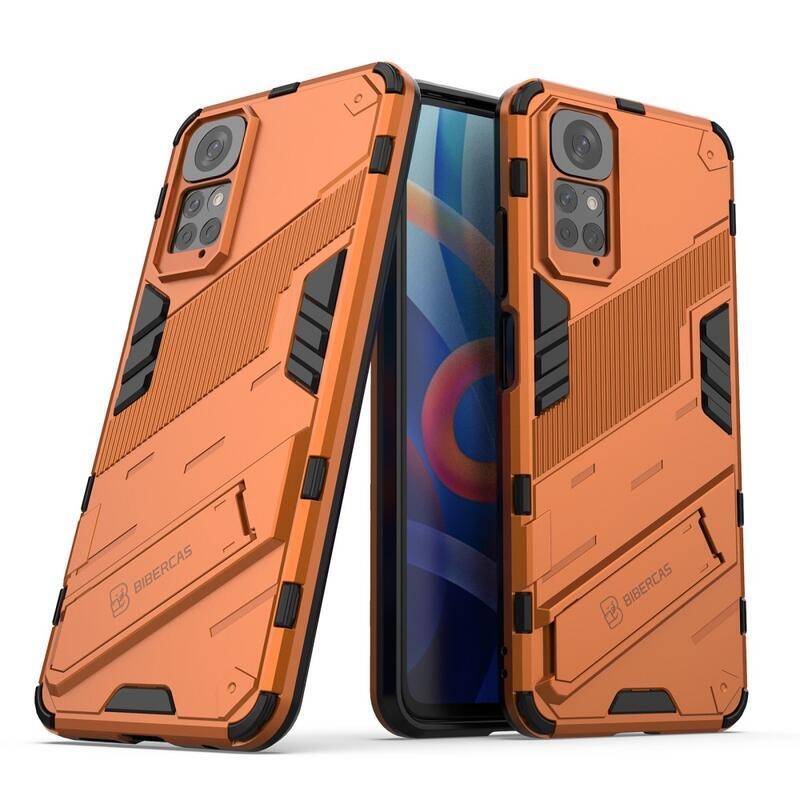 Guard tartós hibrid borító csuklós állvánnyal Xiaomi Redmi Note 11 4G/Note 11S 4G - narancssárga színben