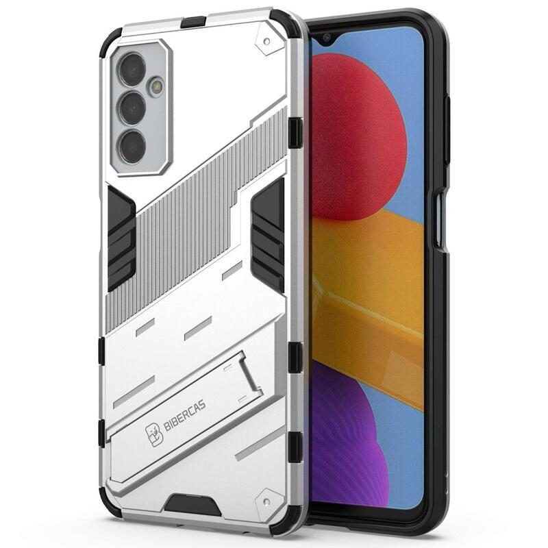 Armory tartós hibrid borító flip állvánnyal Samsung Galaxy M13 4G készülékhez - fehér