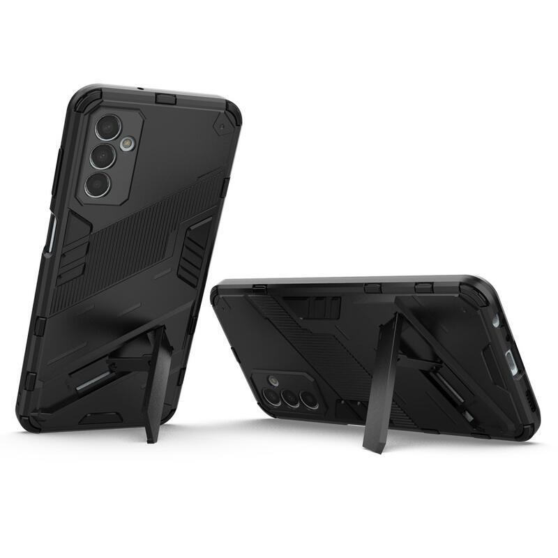 Armory tartós hibrid borító flip állvánnyal Samsung Galaxy M13 4G készülékhez - fekete