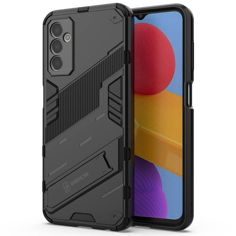 Armory tartós hibrid borító flip állvánnyal Samsung Galaxy M13 4G készülékhez - fekete