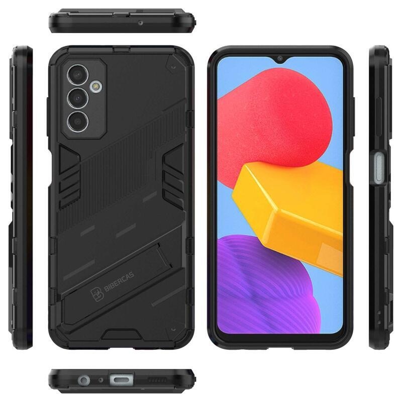 Armory tartós hibrid borító flip állvánnyal Samsung Galaxy M13 4G készülékhez - fekete