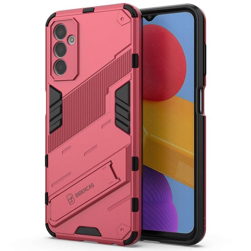 Armory tartós hibrid borító flip állvánnyal Samsung Galaxy M13 4G készülékhez - rózsaszínű