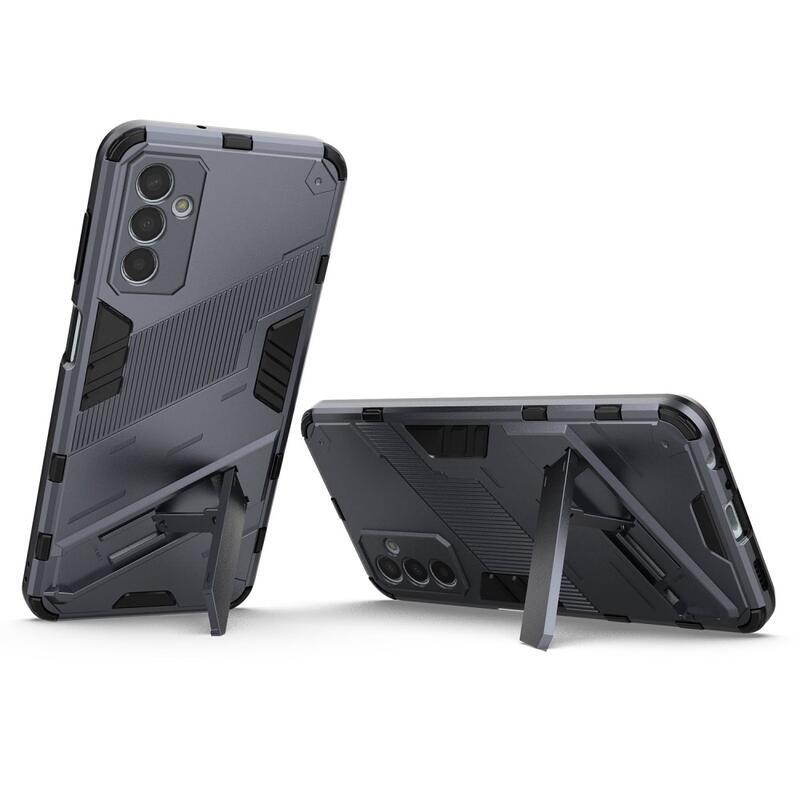 Armory tartós hibrid borító flip állvánnyal Samsung Galaxy M13 4G készülékhez - sötétkék
