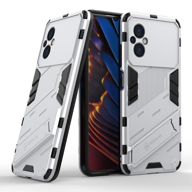 Guard tartós hibrid borító csuklós állvánnyal Xiaomi Poco M5 készülékhez - fehér