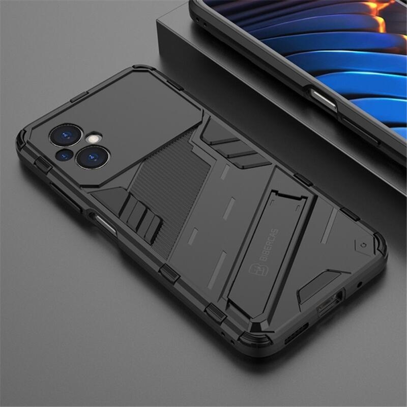Guard tartós hibrid borító flip állvánnyal a Xiaomi Poco M5 készülékhez - fekete