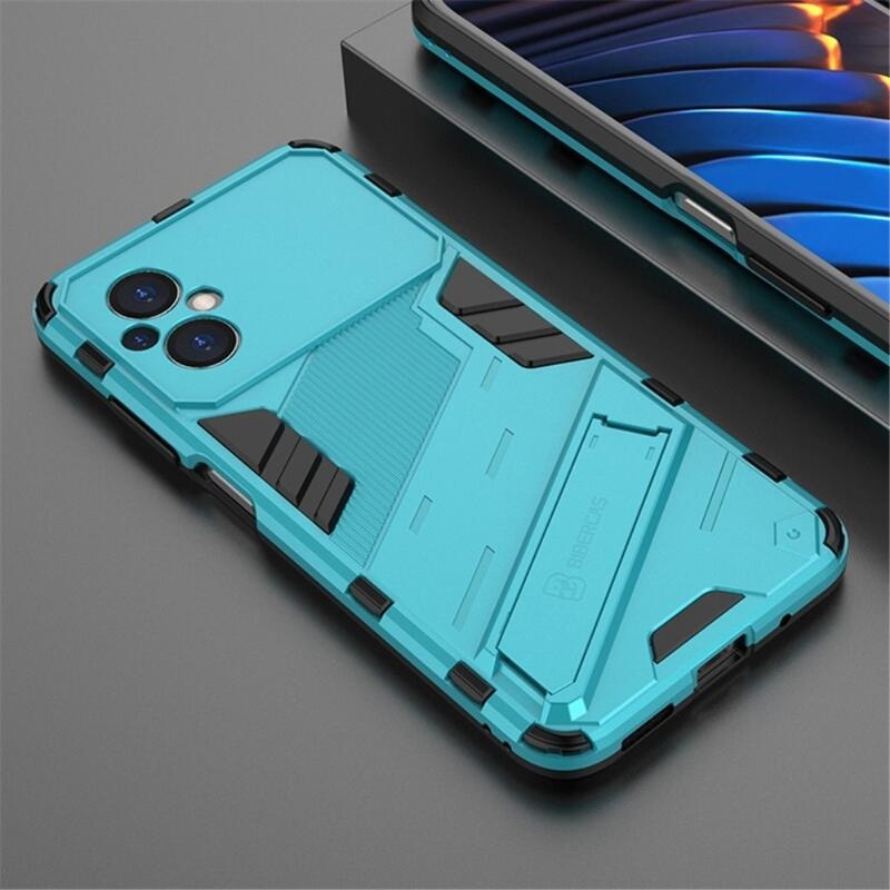 Guard tartós hibrid borító csuklós állvánnyal Xiaomi Poco M5 készülékhez - világoskék színben