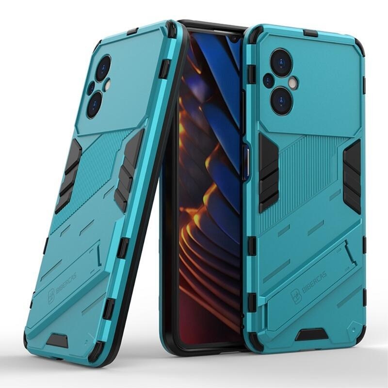 Guard tartós hibrid borító csuklós állvánnyal Xiaomi Poco M5 készülékhez - világoskék színben
