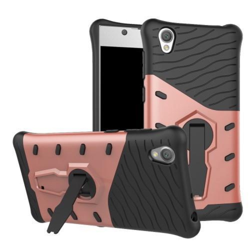 Guard tartós tok állvánnyal Sony Xperia L1 készülékhez - rózsaszín