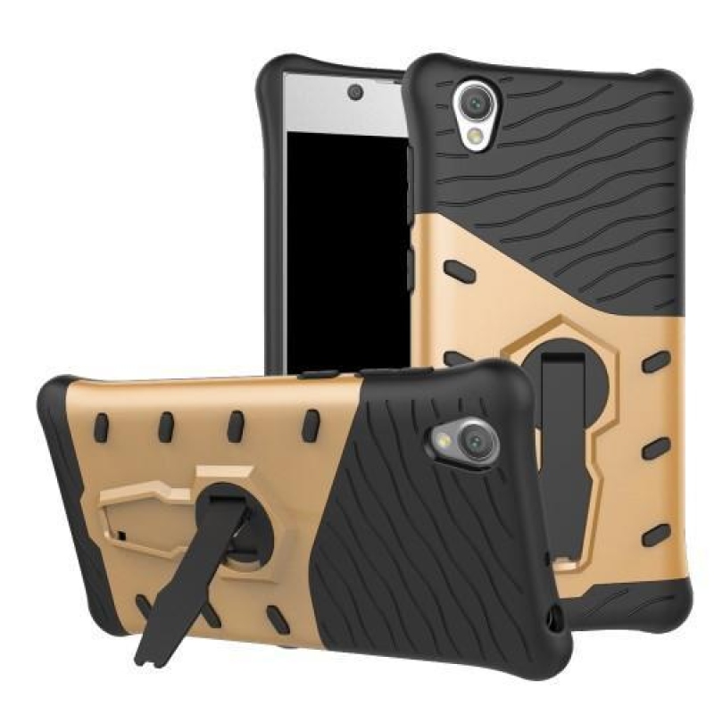 Guard tartós tok állvánnyal Sony Xperia L1 készülékhez - arany színben