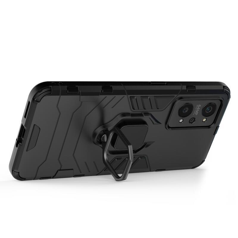 Guardy hibrid tartós borító ujjbeggyel a Realme GT Neo 2 készülékhez - fekete