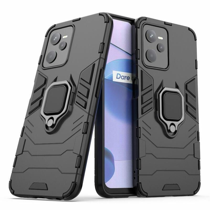 Guardy tartós hibrid mobiltelefon borító Realme C35 - fekete