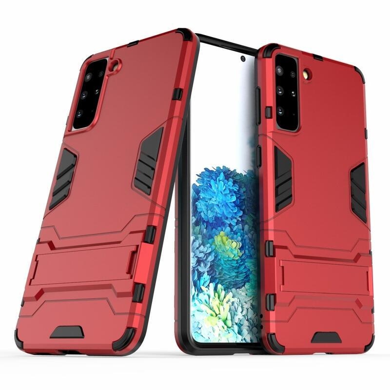 Guard tartós hibrid borítás Samsung Galaxy S21 Plus készülékhez - piros