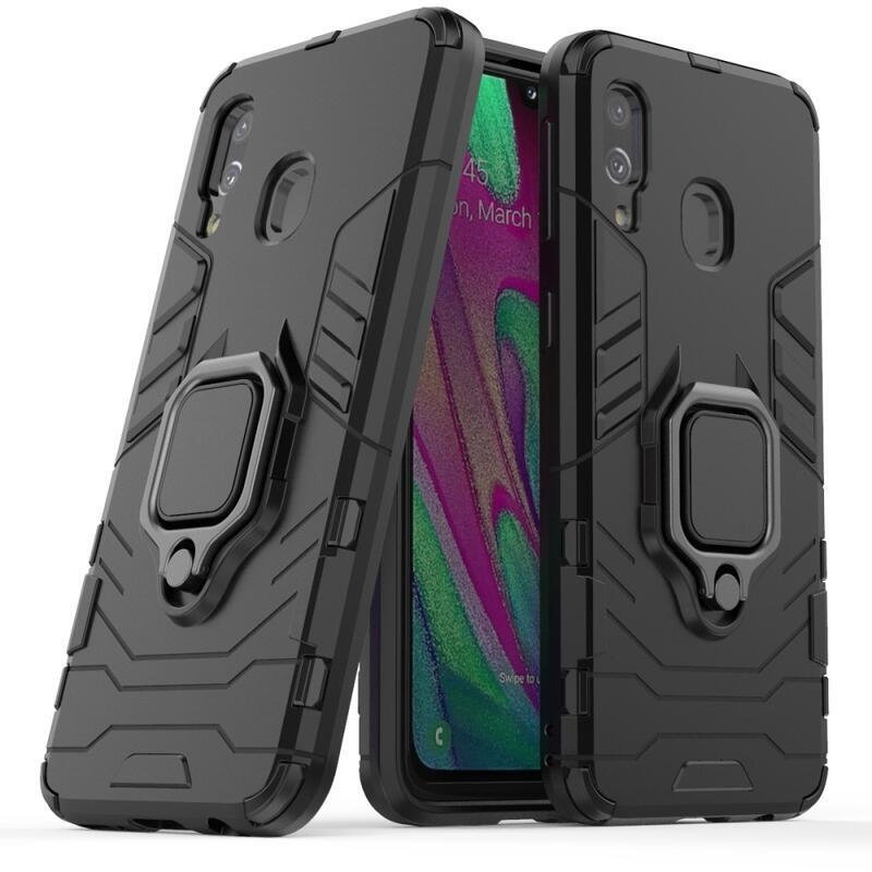 Guardy tartós hibrid borító Samsung Galaxy A40 készülékhez - fekete