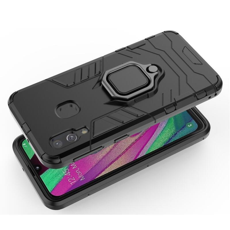 Guardy tartós hibrid borító Samsung Galaxy A40 készülékhez - fekete