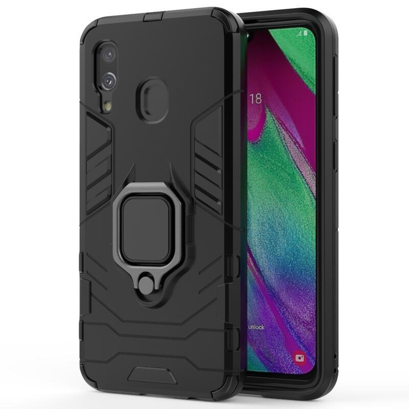 Guardy tartós hibrid borító Samsung Galaxy A40 készülékhez - fekete