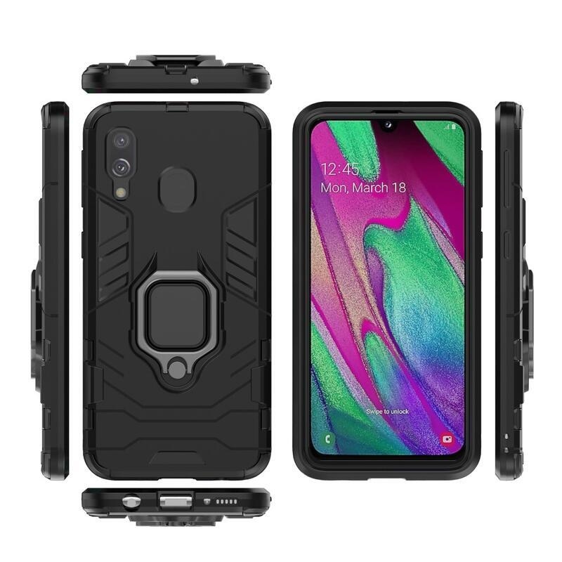 Guardy tartós hibrid borító Samsung Galaxy A40 készülékhez - fekete