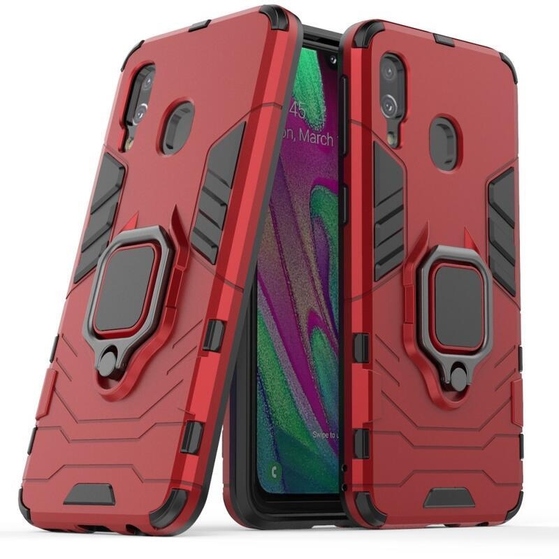 Guardy tartós hibrid borító Samsung Galaxy A40 készülékhez - piros