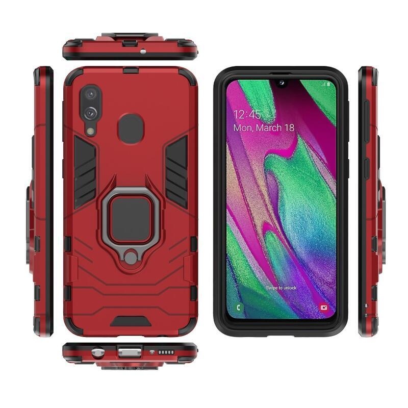 Guardy tartós hibrid borító Samsung Galaxy A40 készülékhez - piros