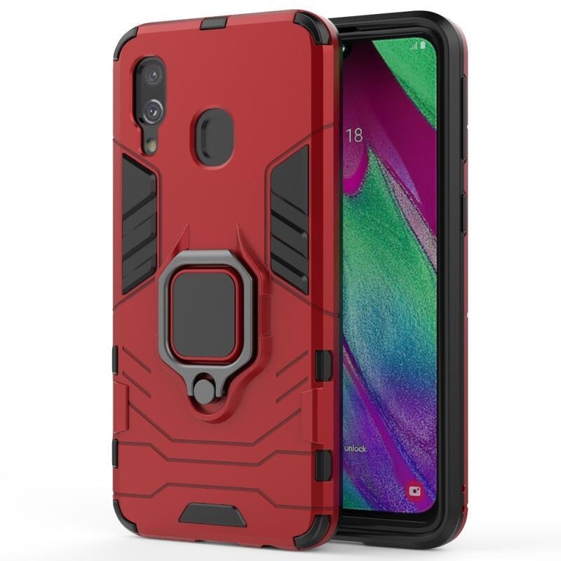 Guardy tartós hibrid borító Samsung Galaxy A40 készülékhez - piros